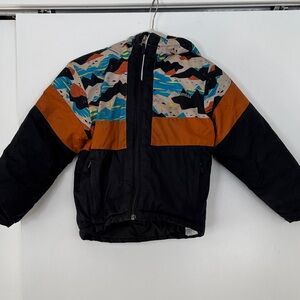 Columbia Kids Black and Orange Patterned winter coat